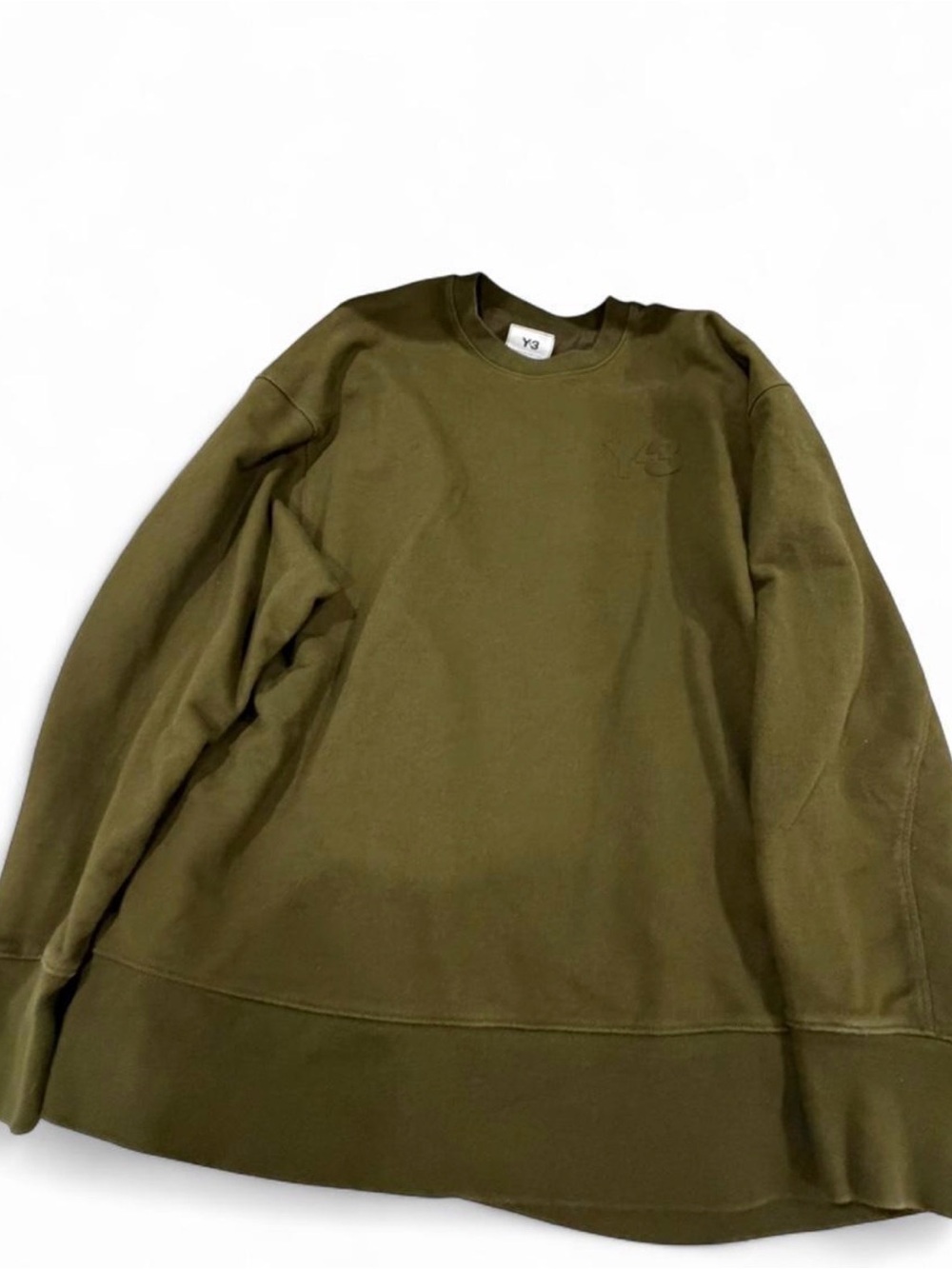 Yohji Yamamoto Y-3 Adidas Classic Chest Logo Crewneck Sweatshirt, Size Large